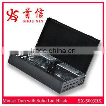 Hot sales multi catch mouse trap with solid window black power coating SX-5003BK