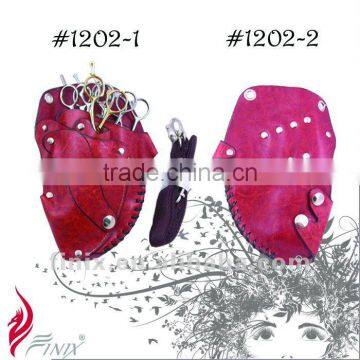 5 Pairs Scissors Red Leather Scissors Holster