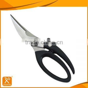 9'' Stainless steel blade materil plastic handle spring poultry scissors