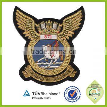 Bullion Wire Embroidered Customized Blazer Pocket Badge Embroidered photo-4