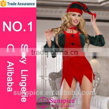 Sunspice hot sale quality guarantee sexy christmas lingerie santa claus costume