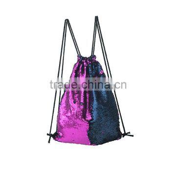 Tinksky Fashion Glitter Bag Sackpack Sequins Drawstring Backpack school backpack bag