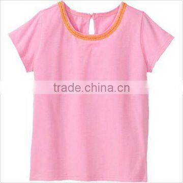 Women O-Neck Pink T-Shirt