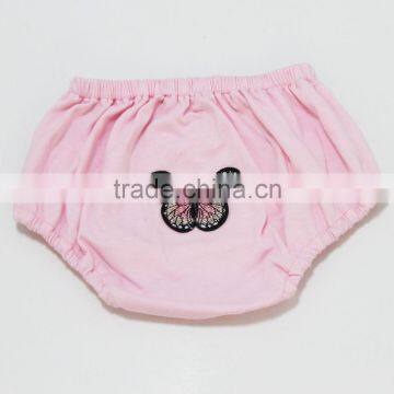 2017 New Arrival Solid Color Cute Baby Cotton Embroidery Bloomer photo-3