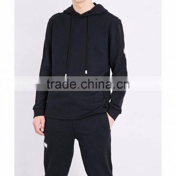 2017 New Fashion Custom Strip Men Hoodies Out Label Long Sleeve Medium Size Drawstring Hoodies Rbbed Panel Sleeve