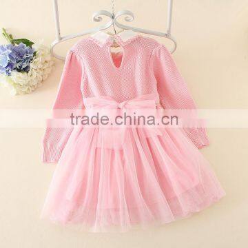 New Design Baby Grils Sweater Lace Dress for Autumn or Winter photo-6