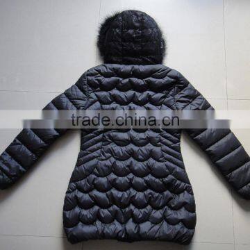 Women 100% Polyester Padding Winter Long Jacket photo-2