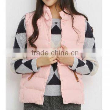 2015 Customized Outdoor Woman Slim Cotton Vests Wholesale photo-2