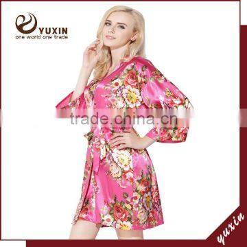 Night Robe 100% Polyester Women Bathrobes Can Embroidered Logo WR1-0004 photo-3