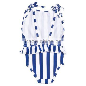2017 New Style Kids Infant Custom Blue and White Stripe Swimsuit Children Bikini for Little Baby Girls Swimwear photo-5