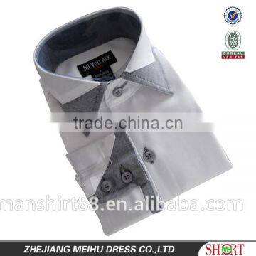 boy's special contrast collar and cuff casual shirt