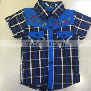 2015 children's new design casual boy summer shirt