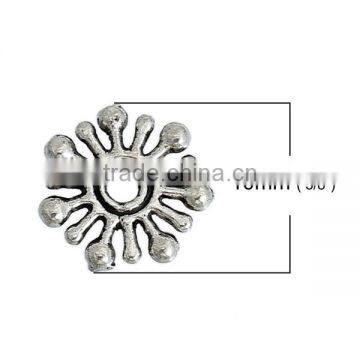 Zinc Based Alloy Spacer Beads Christmas Snowflake Antique Silver photo-2