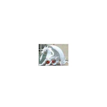 Customized Animal Fiberglass Statues Amusement Park White Dragon