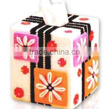 DIY goods,3D Cross stitch Embroidery.beautiful.Tissue Box-01