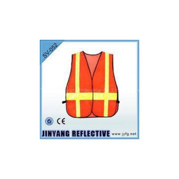 PVC Tape Orange Safety Vest