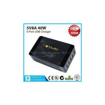 5 Port High Quality Multi USB Wall Charger Mystic Color YLTC-325