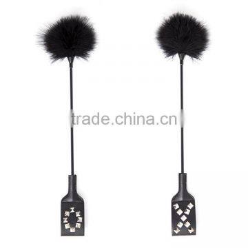 XO Bondage Leather Sexual Pat Feather Hair Hand Spanking Paddle Costume kit Flat Nail Words Fetish BDSM