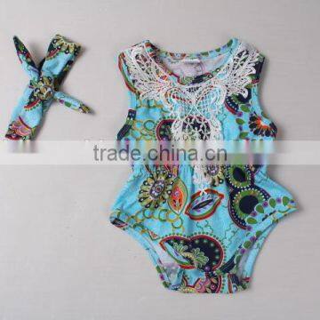 Awesome Style Hot Sale Cheap Newborn Lace Ruffles Cotton Organic Baby Romper photo-2