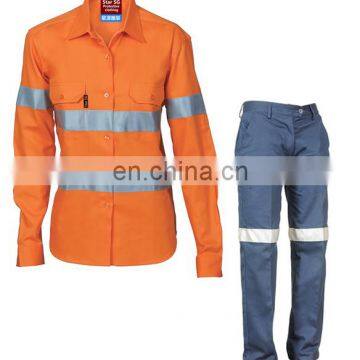 wholesale high visibility safety reflective work 2 piece suit
