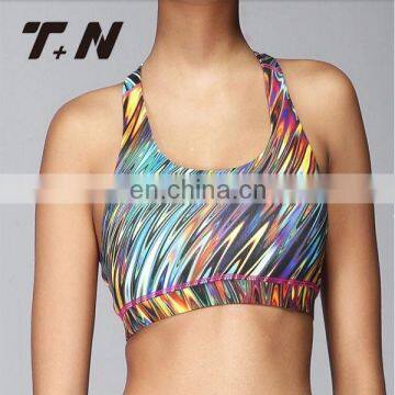 sublimation printed custom sports bra