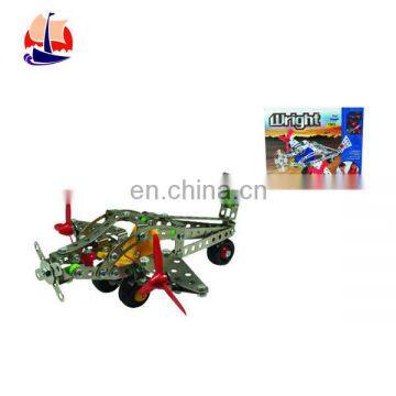 Intelligence Toy Assembling Airplane Metal Building Blocks