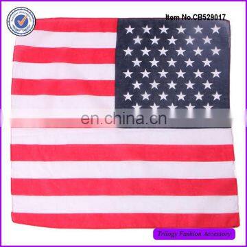 Cheap Head Cotton Bandanas Wholesale United States Flag Bandanas