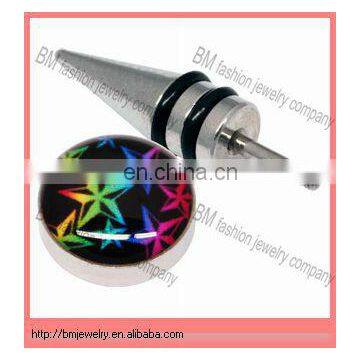 Rainbow Pentagram Wholesale False Plug Piericngs Fake Taper Cheap Jewelry Stainless Steel Body Jewelry China