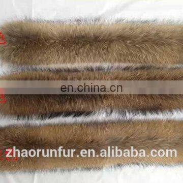 Real Raccoon Fur Collar for Garment Wholesaler Raccoon Fur Trim/piping photo-2