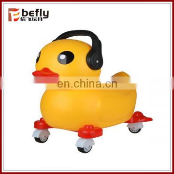 Plastic Yellow duck ride-on toy car for children