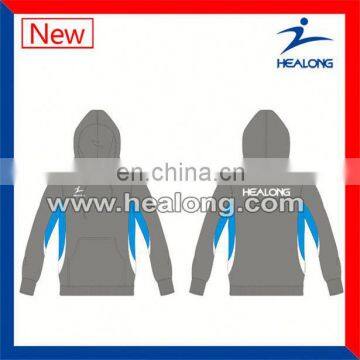 Healong Dye-Sublimation Printing Rain Proof Plain Solid Pullover Hoodies