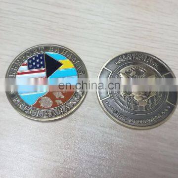 3d design antique bronze customized challenge coin