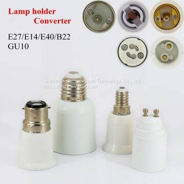 GU10 E14 E40 B22 E27 Lamp holder Socket adapter E27 to E14 Base LED Light Lamp Bulb GU10 to E27 Adapter Converter Screw Socket
