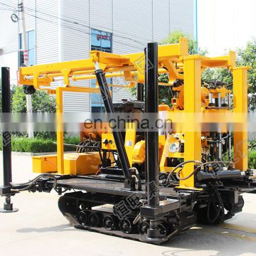 hydraulic water well drilling rig crawler type drilling rig 200m depth well borer