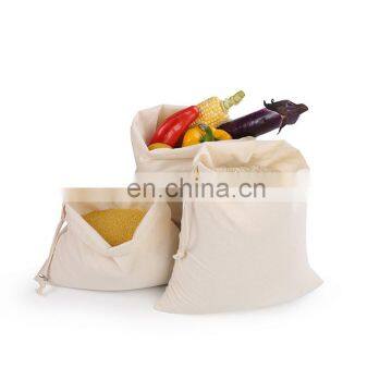 Reasonable price cotton mesh produce rope drawstring bag organic