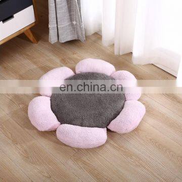 High-end pet supplier pet bed flower soft cotton winter warm dog bed mat