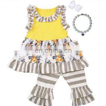 2018 wholesale clothes children girls clothing set