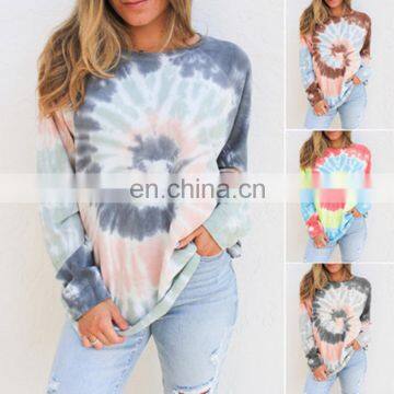 LAITE T2027 Autumn Women Tie Dyed Sweatshirts Ladies' Printed Tops Plus Size Women Clothing photo-3