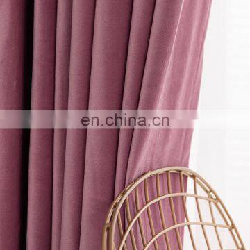 Hot Sale Plain Solid Classic Simple Luxury Style Soft Silky Window Velvet Curtains For Living Room Bedroom photo-4