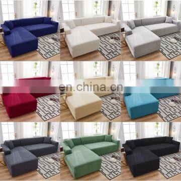 Wholesale Hotsale Custom Slipcovers Sectional Elastic Stretch L Shape Couch Protector Spandex Sofa Cover For Living Room photo-7