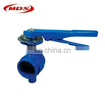 high performance ductile iron grooved end butterfly valve