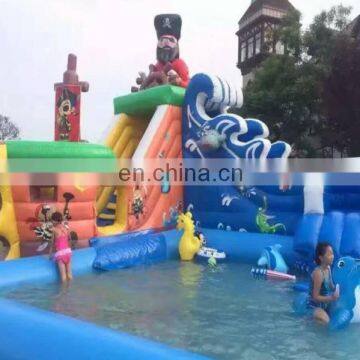 Commercial top quality giant pirate theme water park inflatable swimming pool