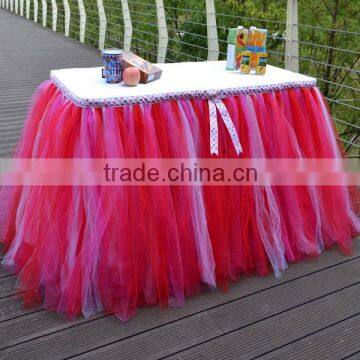 Home Decoration Tutu Tulle Table Skirt Cover Green SD103 photo-6
