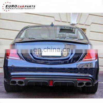 S-CLASS W222 S63/S65  B style carbon fiber rear diffuser with exhaust tips fit for S63/S65 2014 year ~