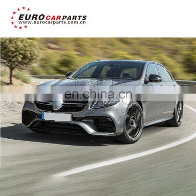 E-class W213 body kit E63 front bumper grille diffuser with muffler tips 2016 2017 autoparts PP material