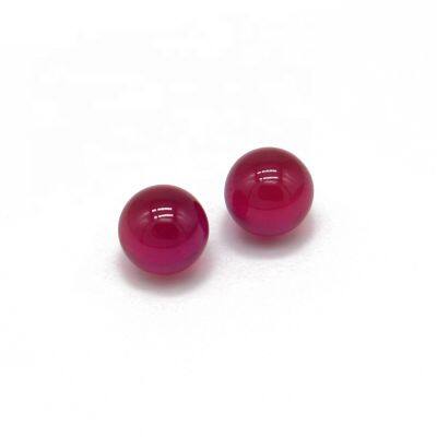 Precision 0.3mm~30mm Loose Gemstone Synthetic Red Corundum Ruby Round Beads Optical Ball Lens