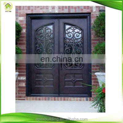 Sliding double door iron grill design wrought iron main gate