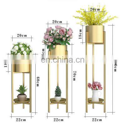 K&B wholesale hot sale metal gold floor flower pot stand manufacturer for sale