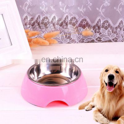 Top Quality Cats Dogs Eco Friendly Plastic Slow Feeder Stainless Steel Dog Bowl with Logo