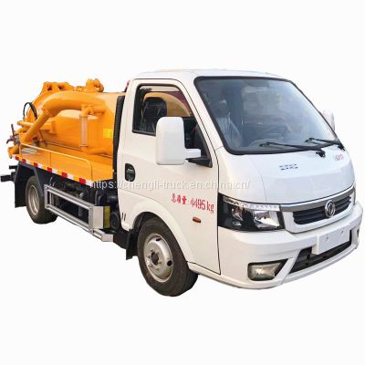 Cheap price Mini vacuum truck Dongfeng 4x2 2000l sewage suction truck